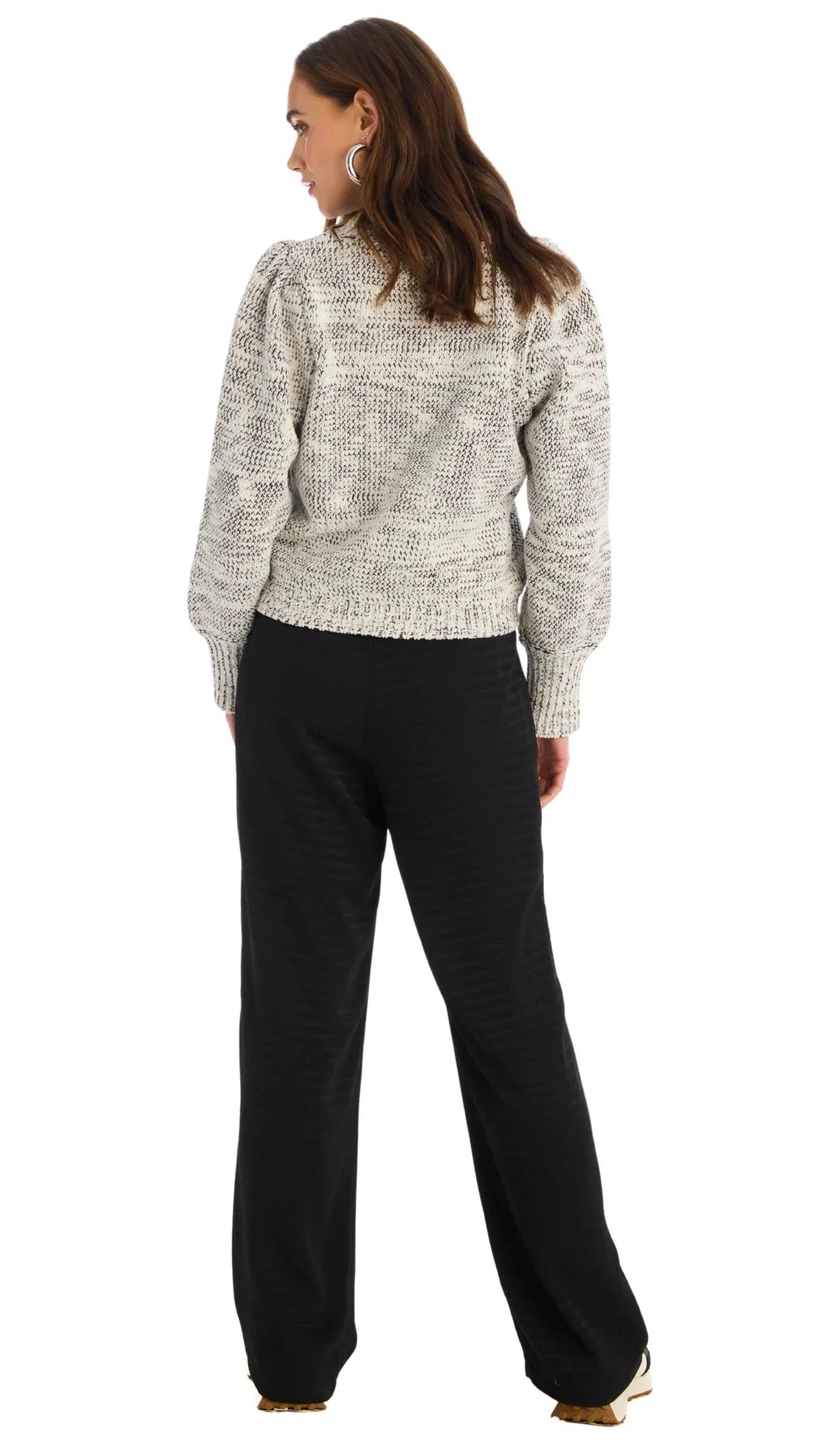 Allison New York Charlotte Sweater in Ivory/Black