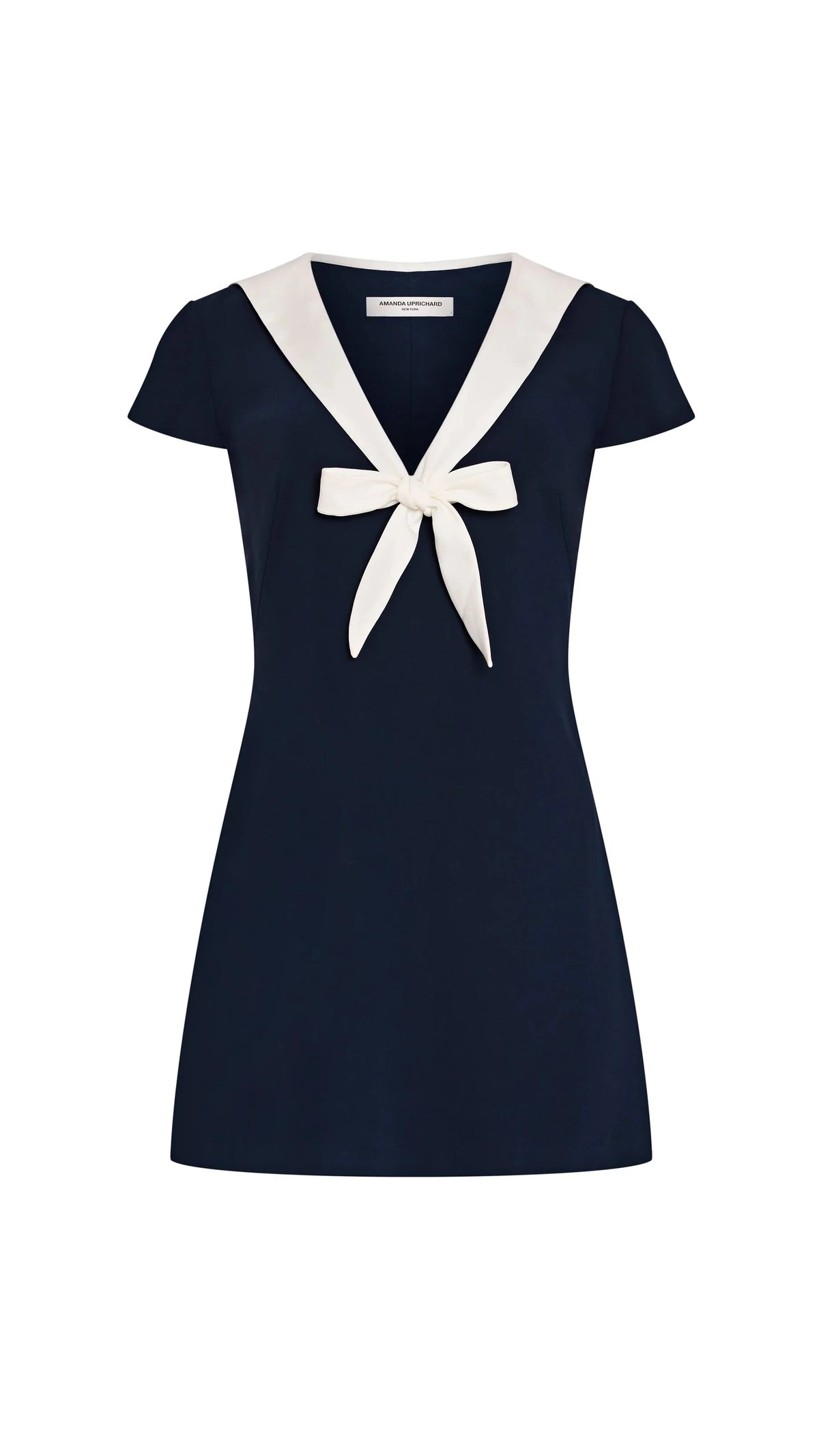 Amanda Uprichard Oxford Mini Dress in Ink/Ivory