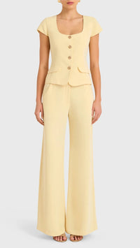 Amanda Uprichard Saddler Pants in Cornsilk