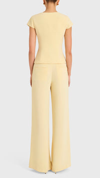 Amanda Uprichard Saddler Pants in Cornsilk