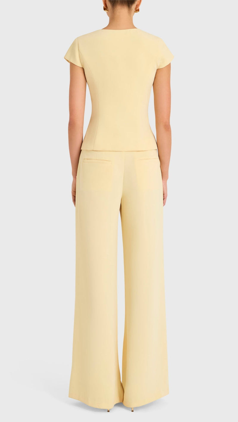 Amanda Uprichard Saddler Pants in Cornsilk