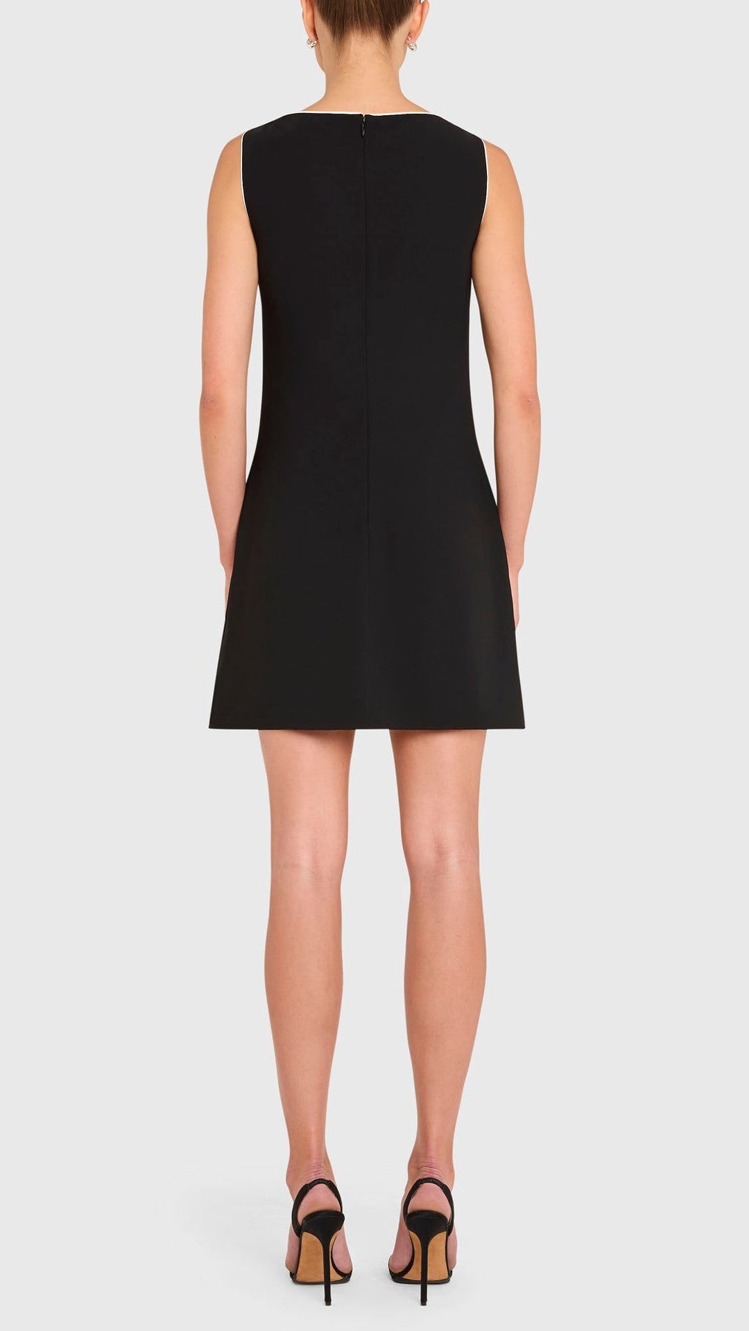 Amanda Uprichard Scotlyn Belted Mini Dress in Black/Ivory