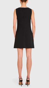 Amanda Uprichard Scotlyn Belted Mini Dress in Black/Ivory
