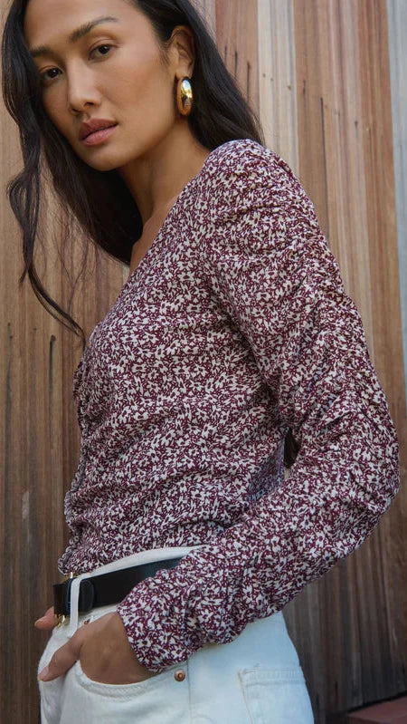 Nation LTD Colette Top in Winter Floral