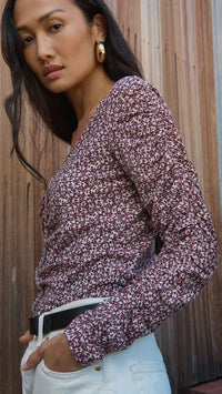 Nation LTD Colette Top in Winter Floral