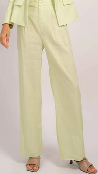 Central Park West Niall Linen Pant in Pistachio