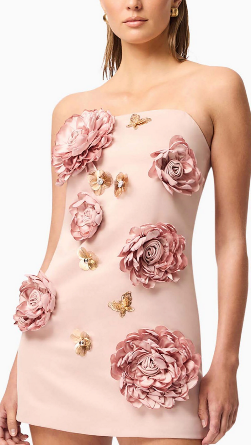 Elliatt Camile Mini Dress in Champagne