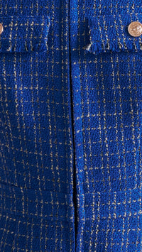 Saylor Carra Tweed Romper in Royal