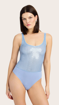 Generation Love Dina Sequin Bodysuit in Opal