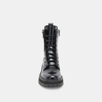 Dolce Vita Rainer Combat Boot in Midnight Crinkle Patent