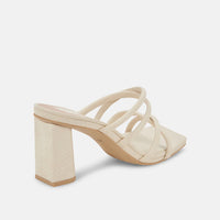 Dolce Vita Patsi Criss-Cross Heeled Sandal in Ivory