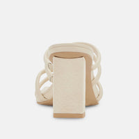 Dolce Vita Patsi Criss-Cross Heeled Sandal in Ivory