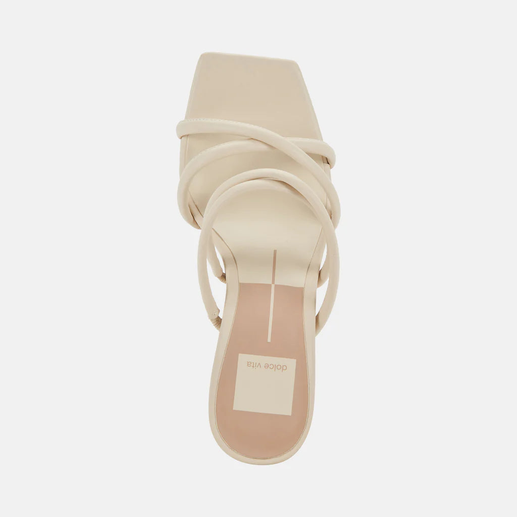 Dolce Vita Patsi Criss-Cross Heeled Sandal in Ivory