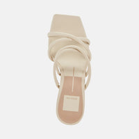 Dolce Vita Patsi Criss-Cross Heeled Sandal in Ivory