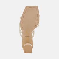 Dolce Vita Patsi Criss-Cross Heeled Sandal in Ivory