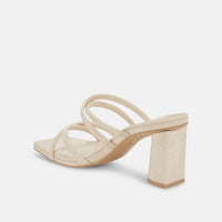 Dolce Vita Patsi Criss-Cross Heeled Sandal in Ivory