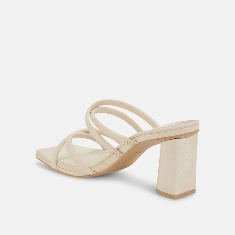 Dolce Vita Patsi Criss-Cross Heeled Sandal in Ivory
