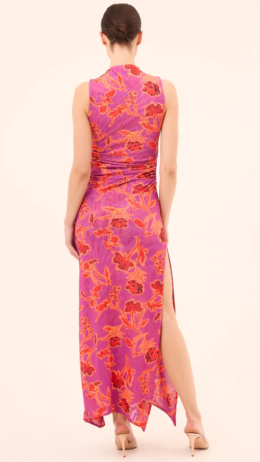 Misa Athena Mesh Dress in Lucent Flora