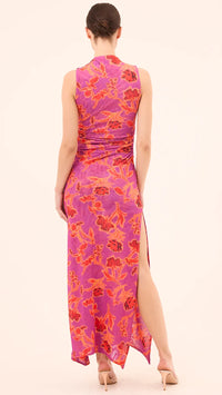 Misa Athena Mesh Dress in Lucent Flora