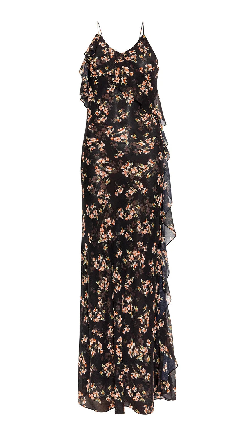 Misa Gillian Maxi Dress in Autumn Cluster Print