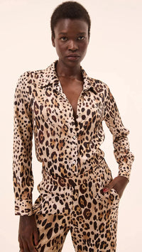 Misa Celine Top in Leopard Print