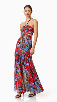 Elliatt Thea Floral Maxi Dress in Red