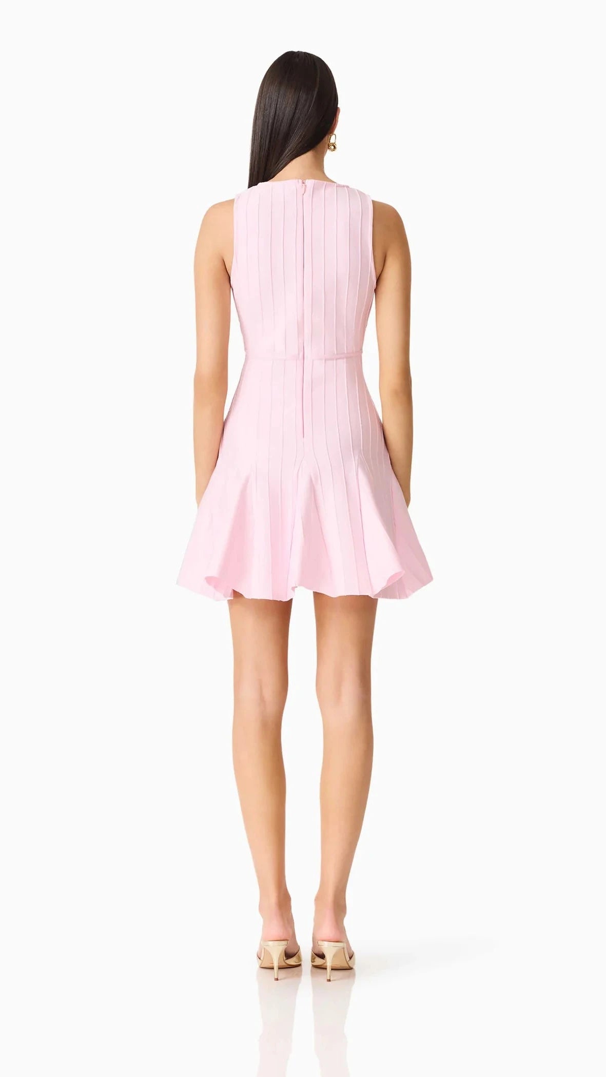 Elliatt Marla V-Neck Knit Mini Dress in Pink