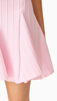 Elliatt Marla V-Neck Knit Mini Dress in Pink