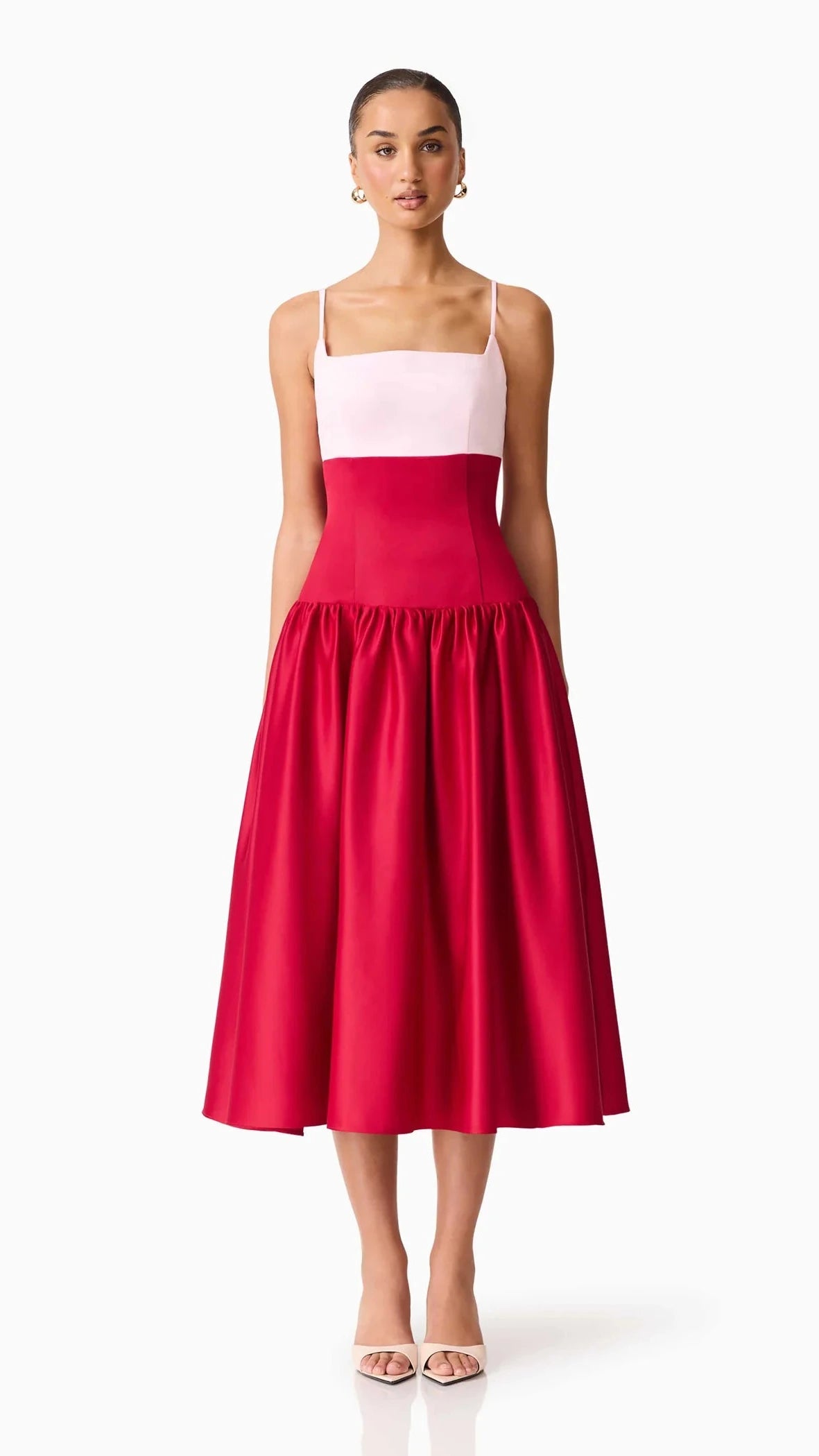 Elliatt June A-Line Gown in Pink & Red