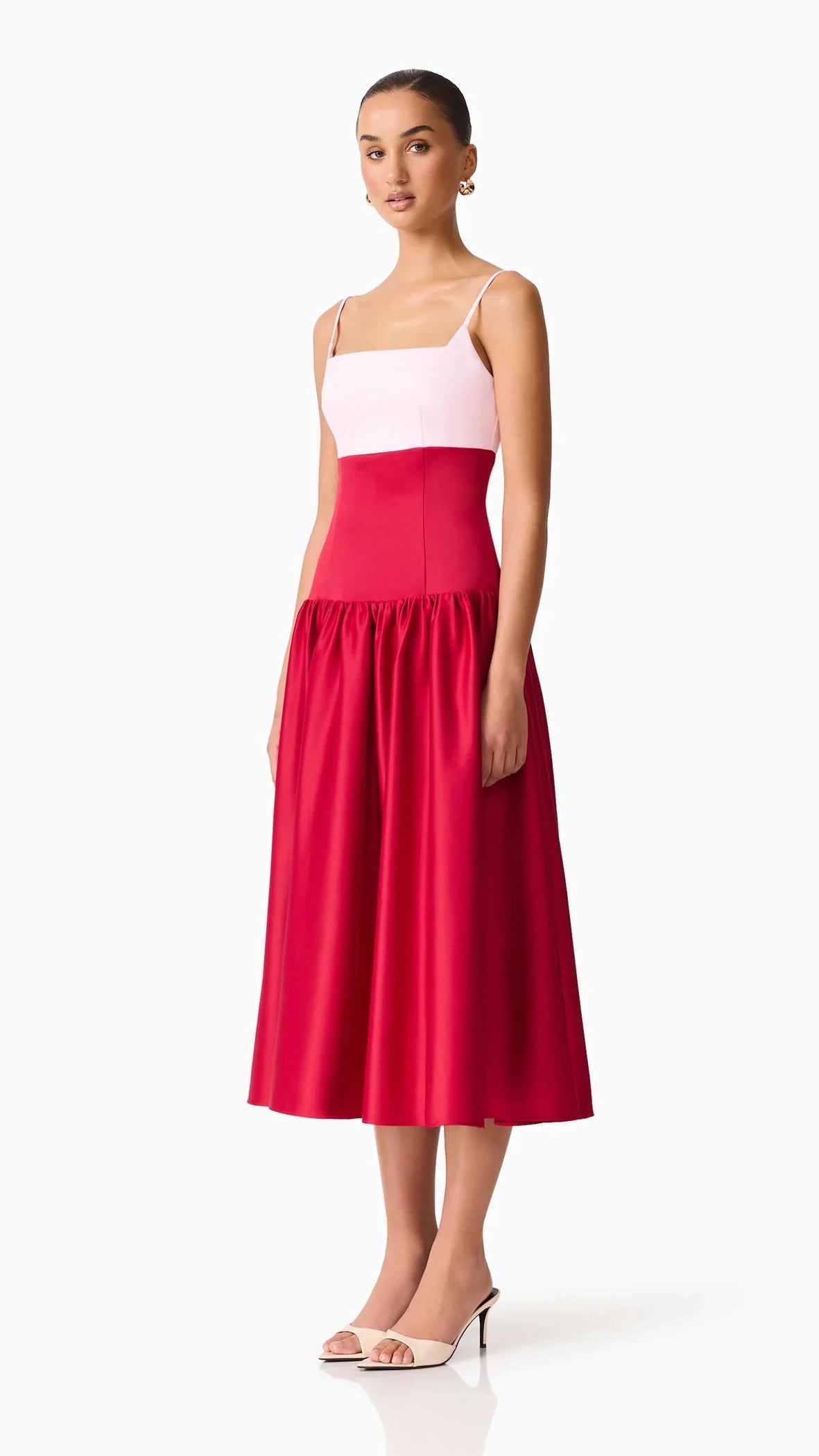 Elliatt June A-Line Gown in Pink & Red