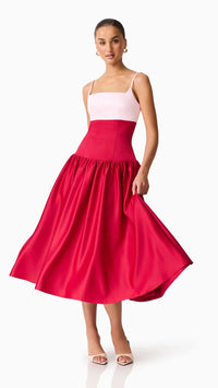 Elliatt June A-Line Gown in Pink & Red