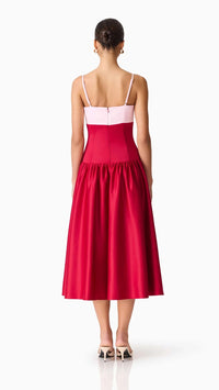 Elliatt June A-Line Gown in Pink & Red