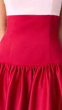 Elliatt June A-Line Gown in Pink & Red