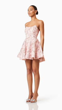 Elliatt Regina Strapless Sparkle Mini in Pink