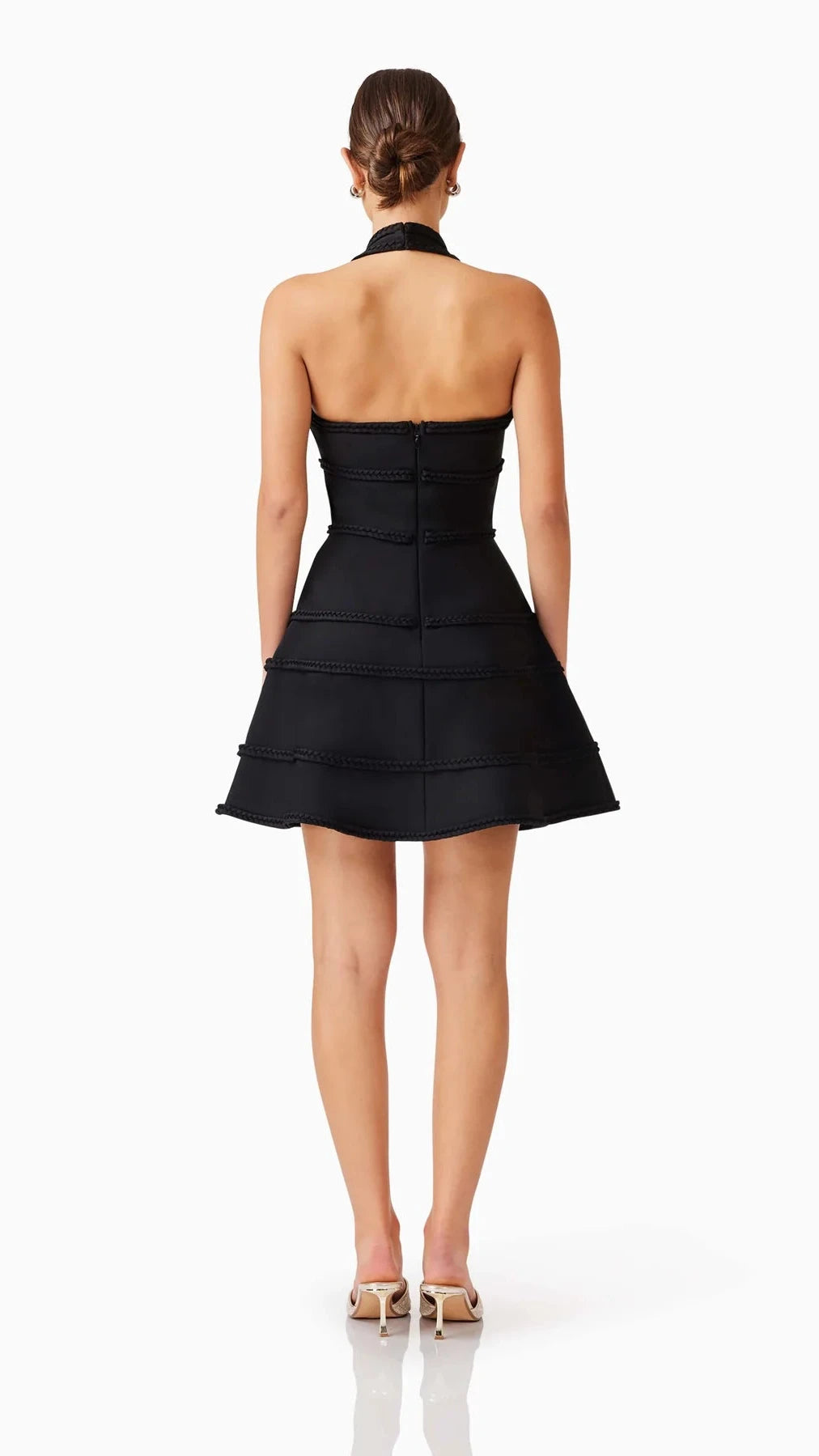 Elliatt Katlyn Halter Mini Dress in Black