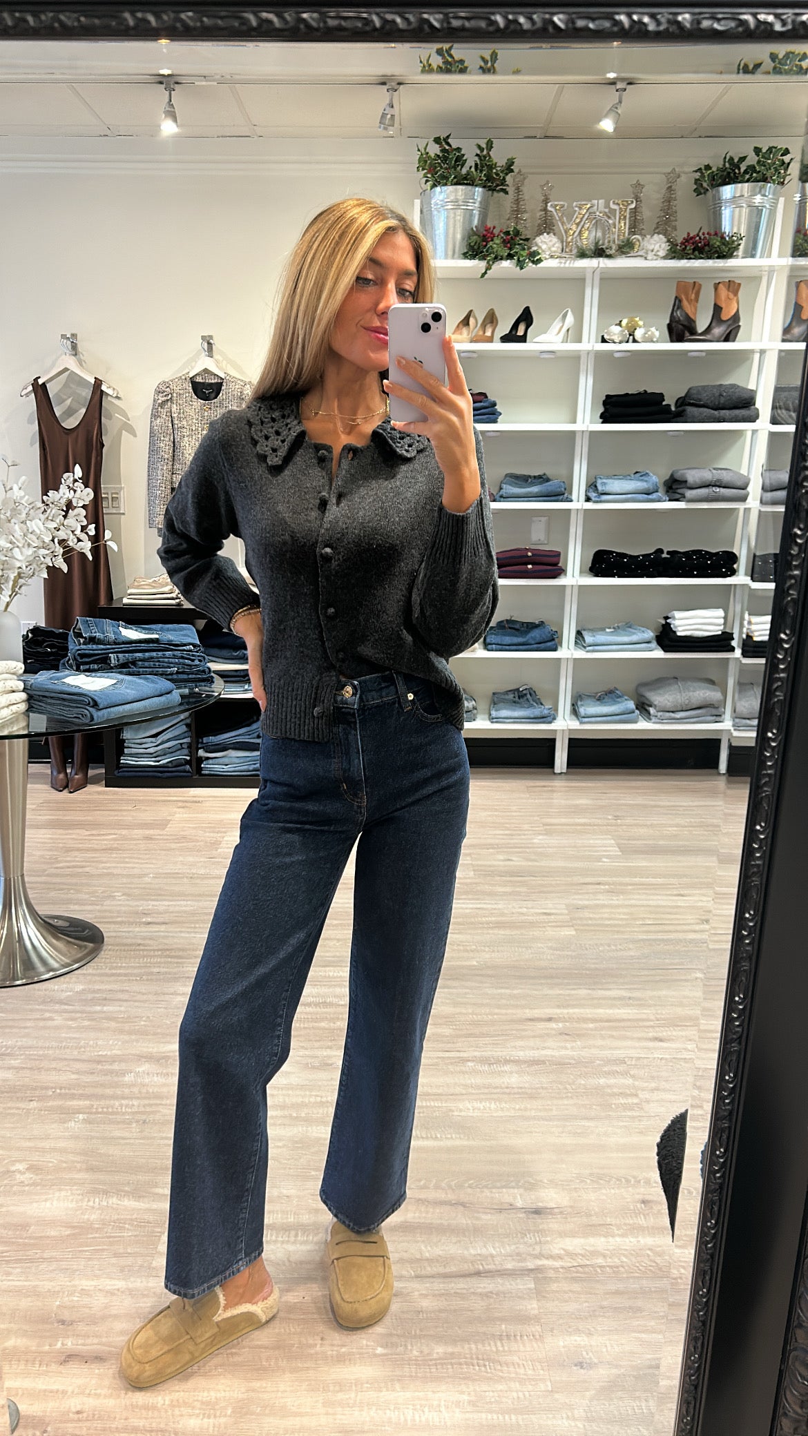 Nation LTD Addie Cardigan in Heather Charcoal