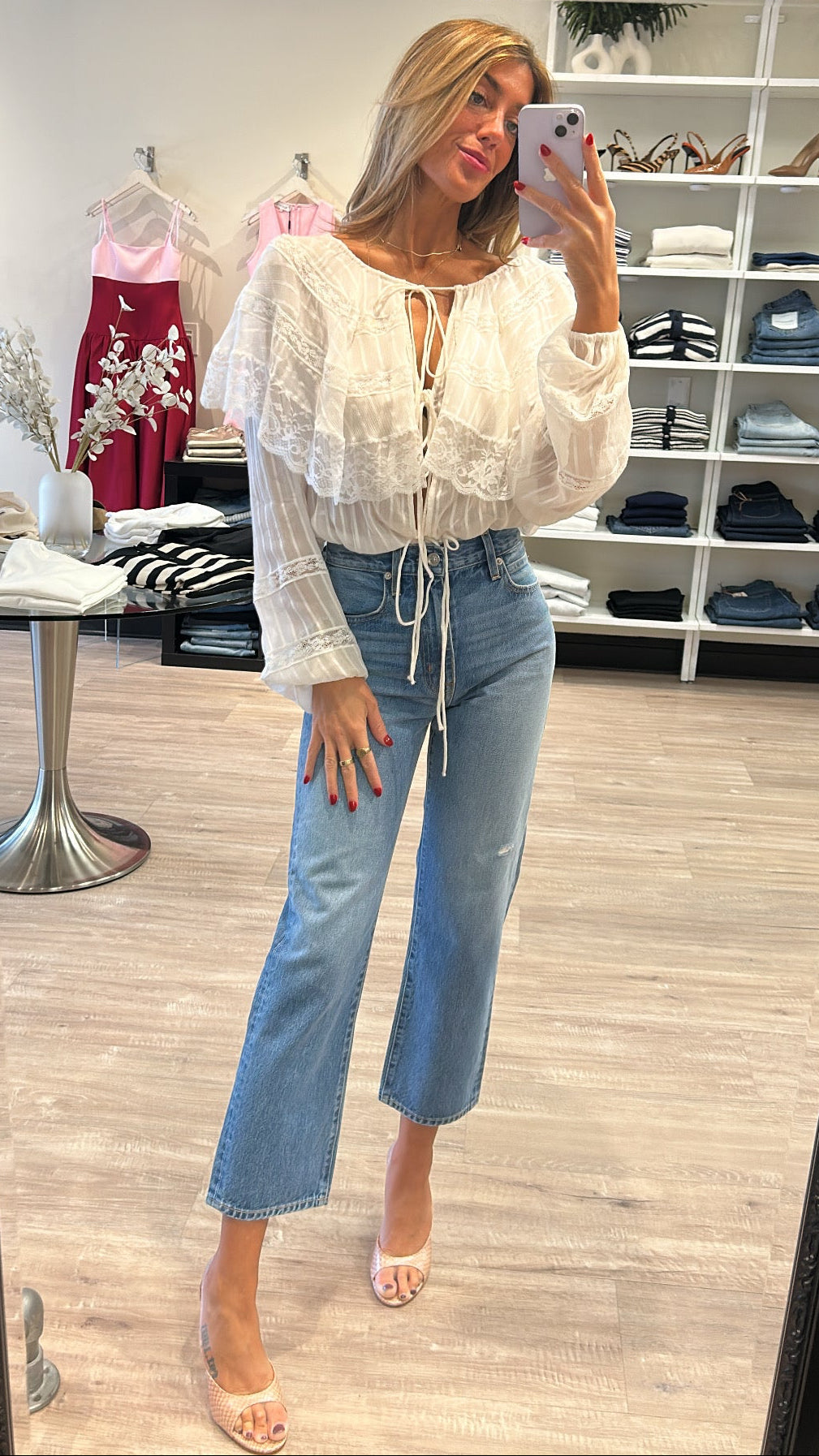 For Love & Lemons Horizon Top in White – Suite 201