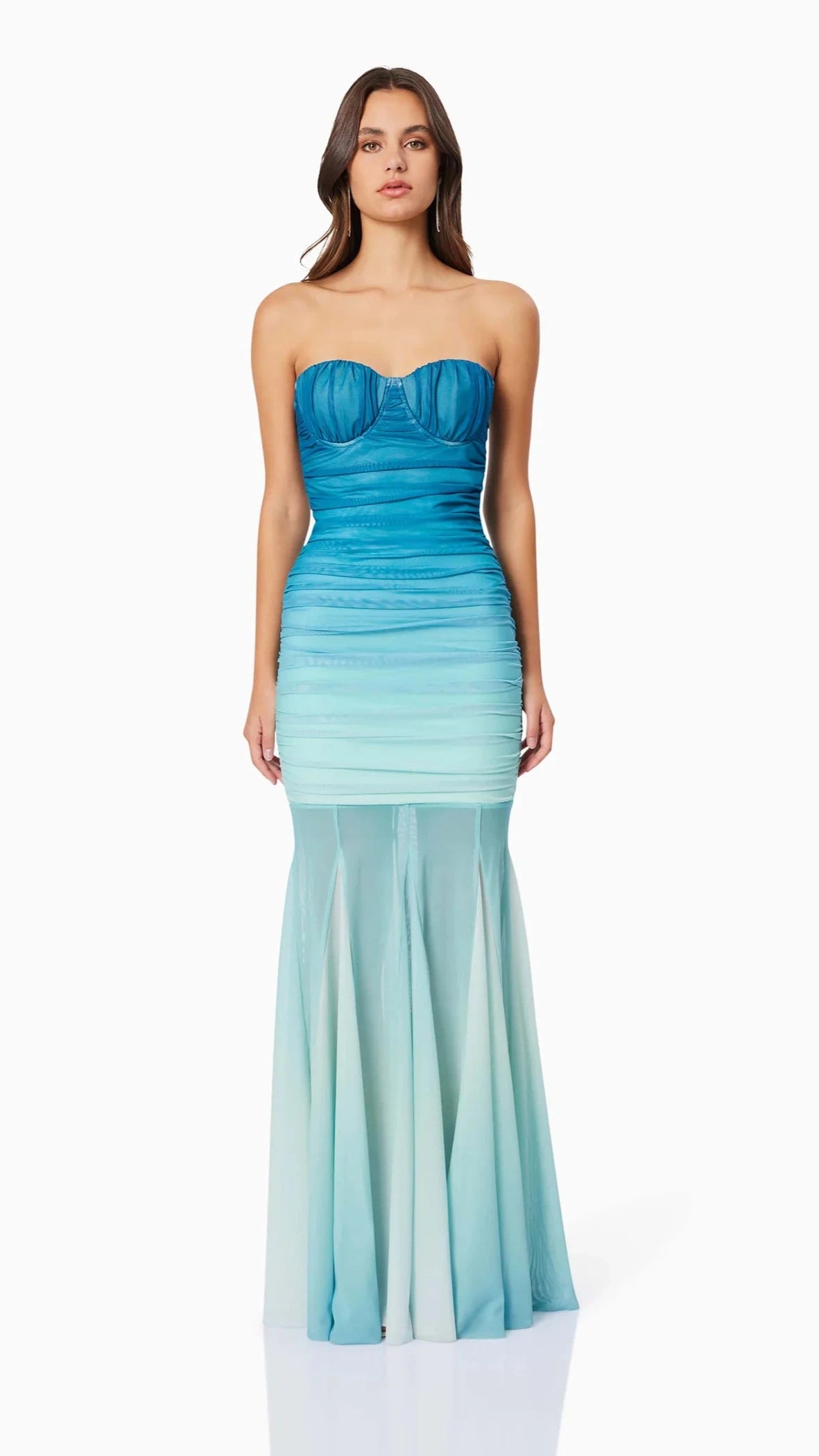 Elliatt Brielle Strapless Gown in Ombre Mint
