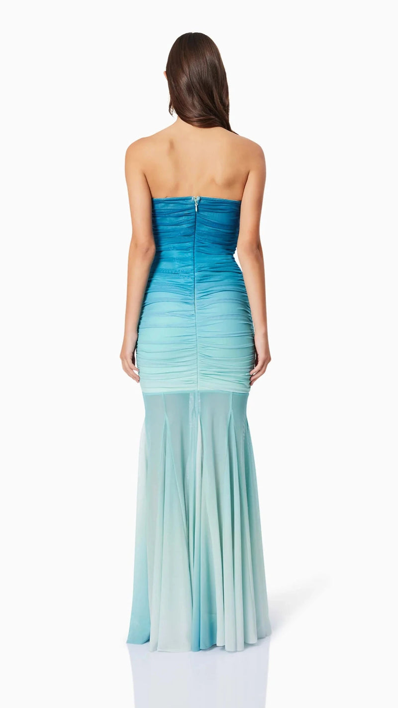 Elliatt Brielle Strapless Gown in Ombre Mint