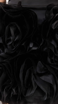 Elliatt Asher Strapless Flower Mini Dress in Black