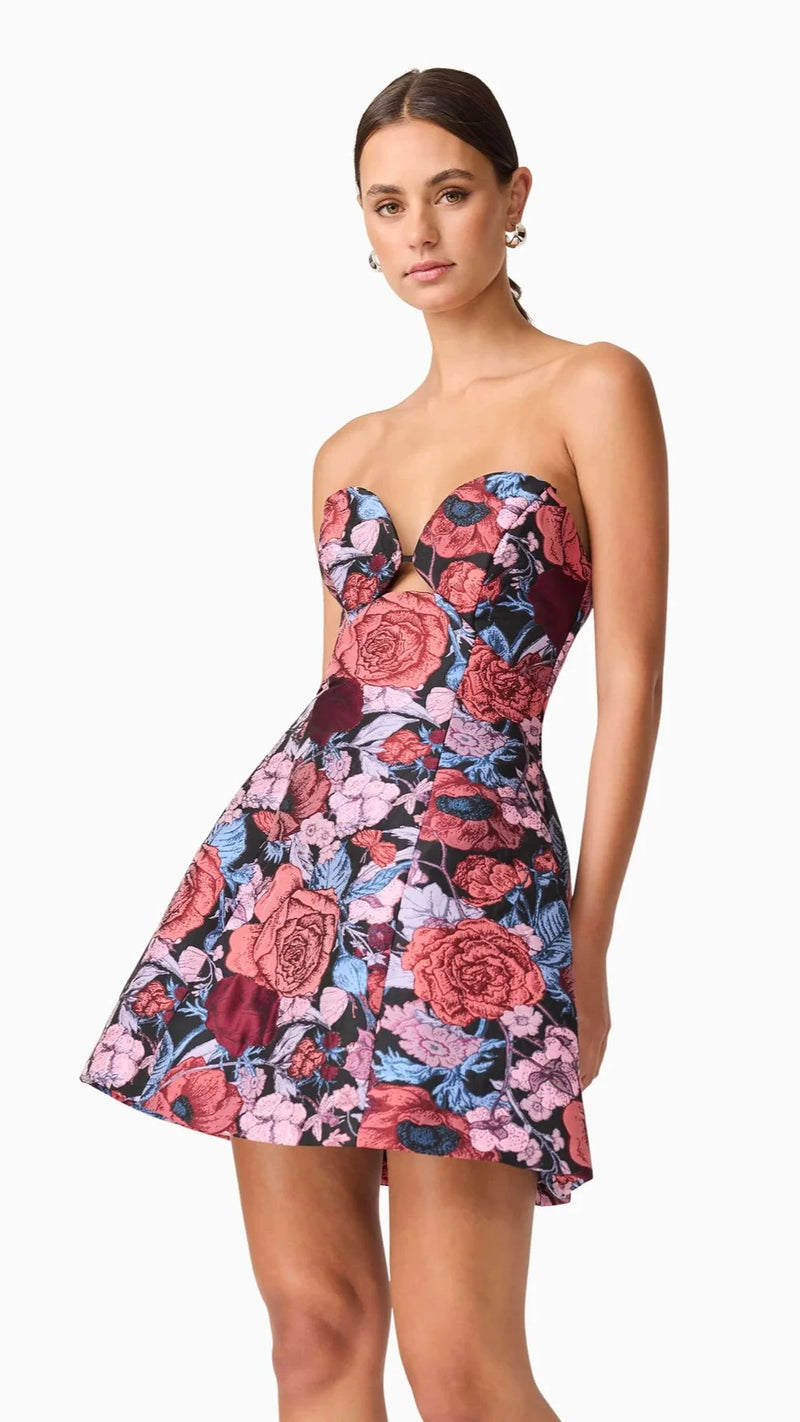 Elliatt Delphine Tulip Mini Dress in Multi