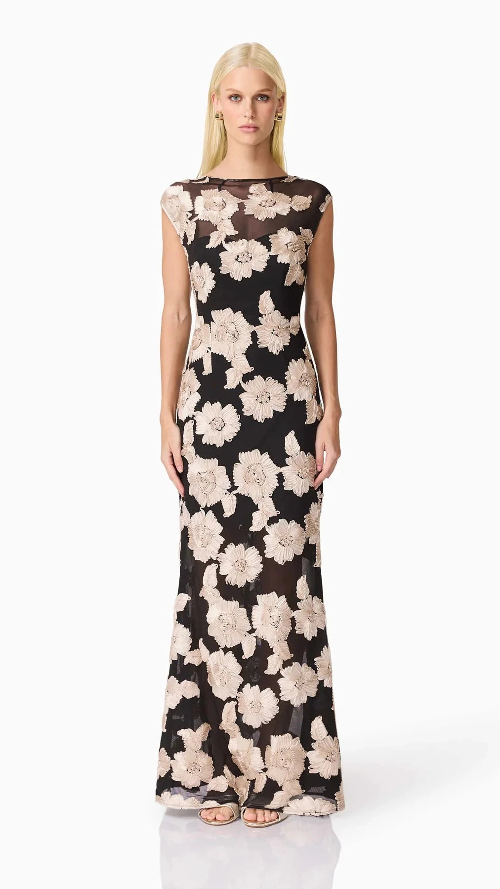 Elliatt Margaux Gown in Black/Gold