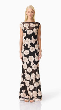 Elliatt Margaux Gown in Black/Gold