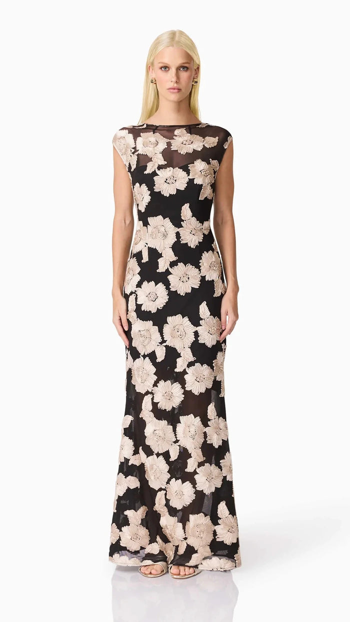 Elliatt Margaux Gown in Black/Gold
