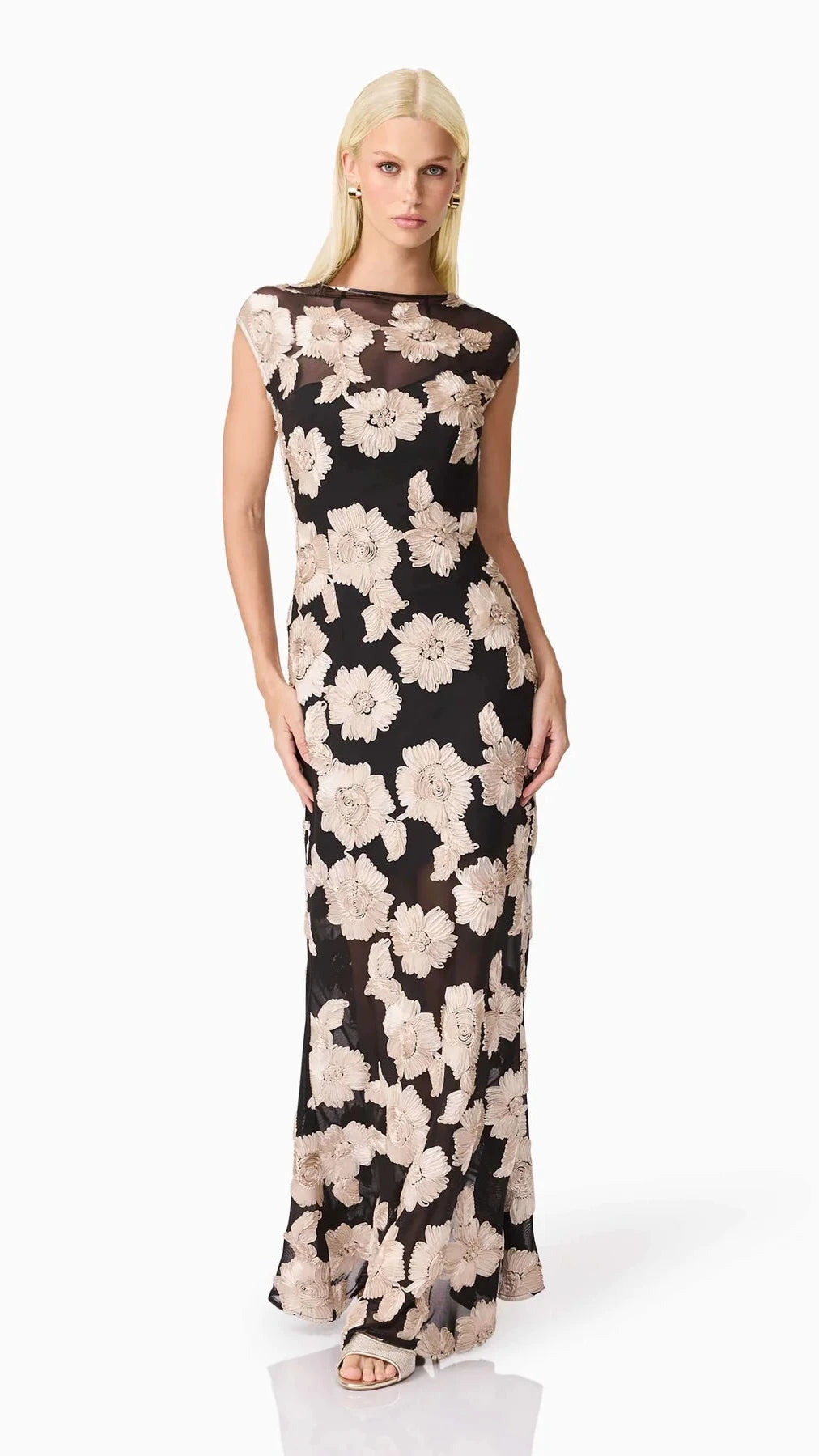 Elliatt Margaux Gown in Black/Gold