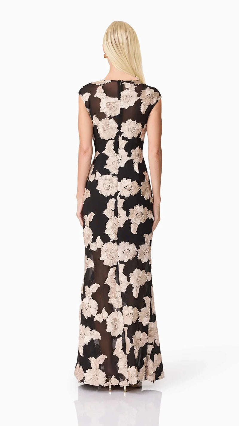 Elliatt Margaux Gown in Black/Gold