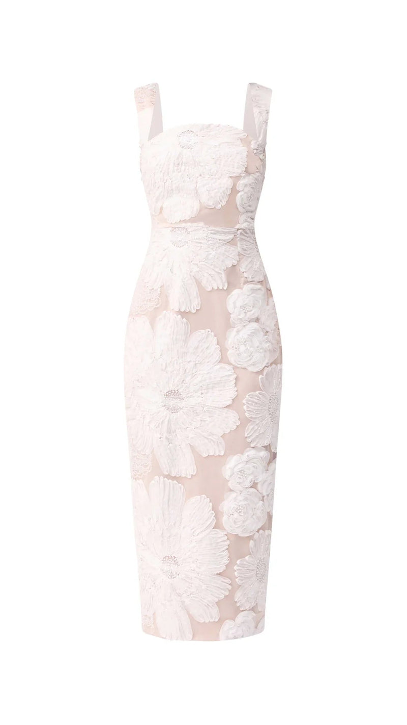 Elliatt Roxana Midi Dress in Ivory