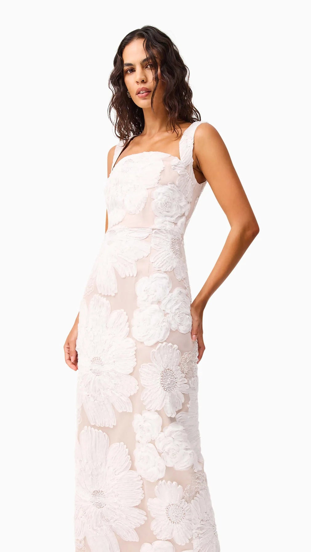 Elliatt Roxana Midi Dress in Ivory