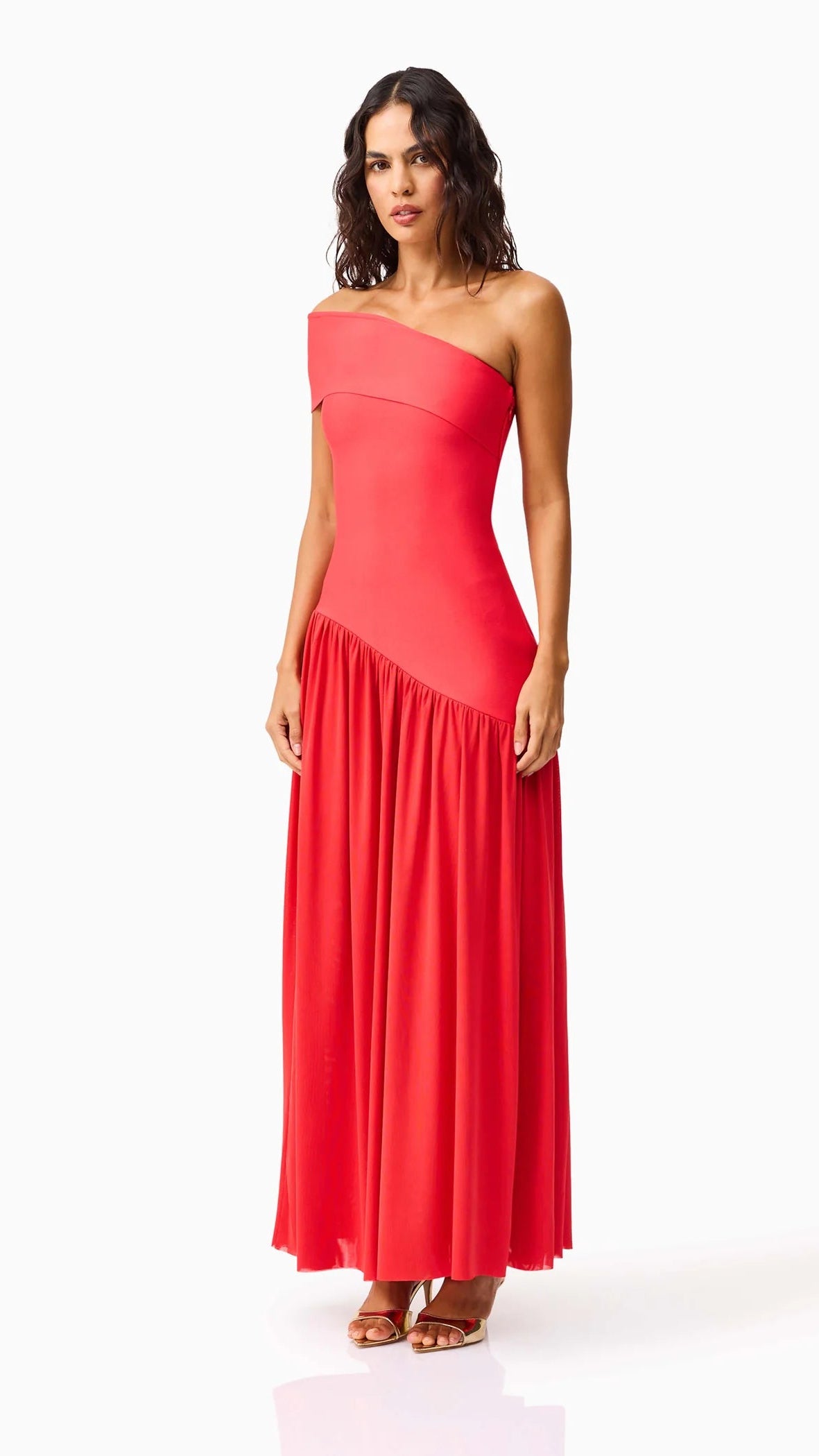 Elliatt Jesselle Asymmetrical Gown in Coral