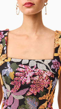 Elliatt Kiran Sequin Mini Dress in Black Multi